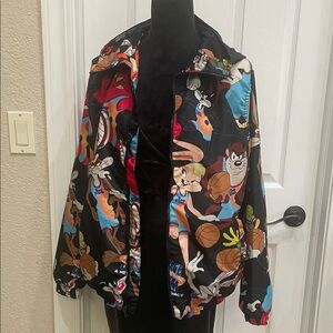 Members Only Looney Tunes Cartoon Print Bomber Jacket size Men's Medium